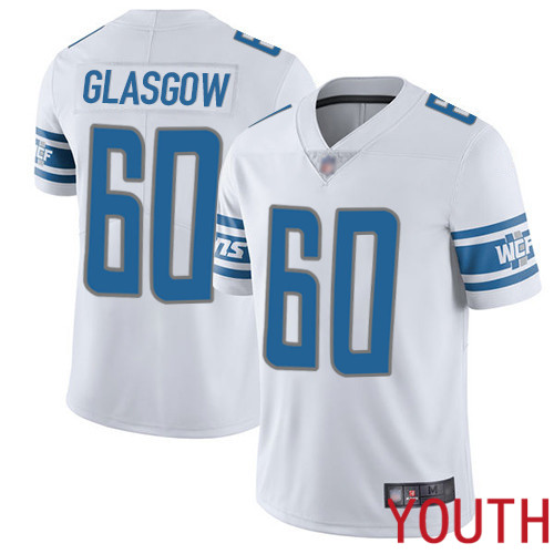 Detroit Lions Limited White Youth Graham Glasgow Road Jersey NFL Football 60 Vapor Untouchable